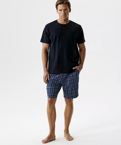 NMP-401 Sommer Herrenpyjama 100% Baumwolle Peach Effect