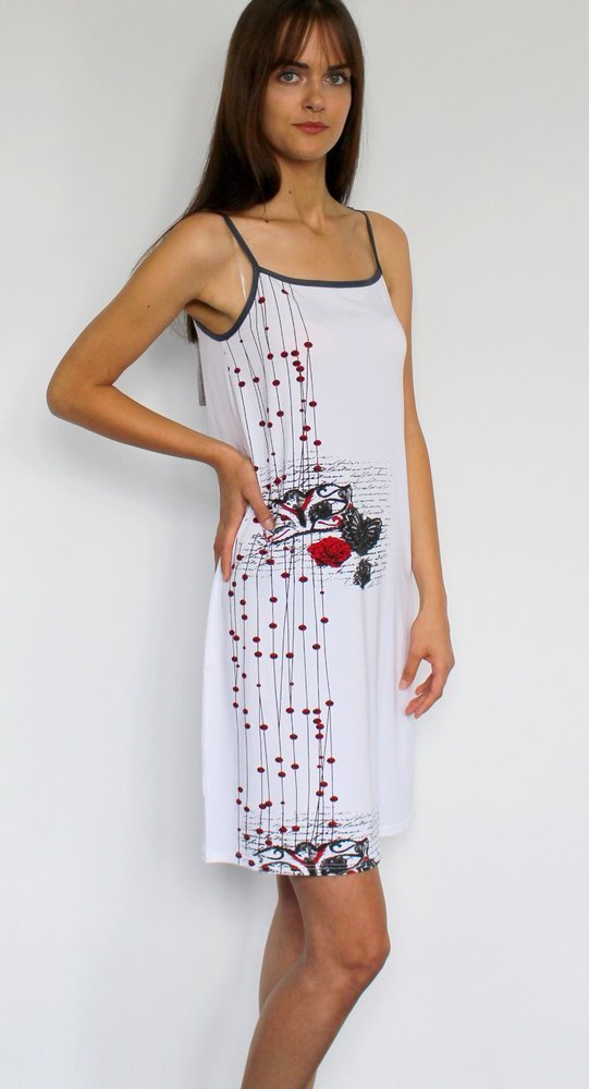 428 Alejandra III Forex trägerloses Nachthemd - weiß