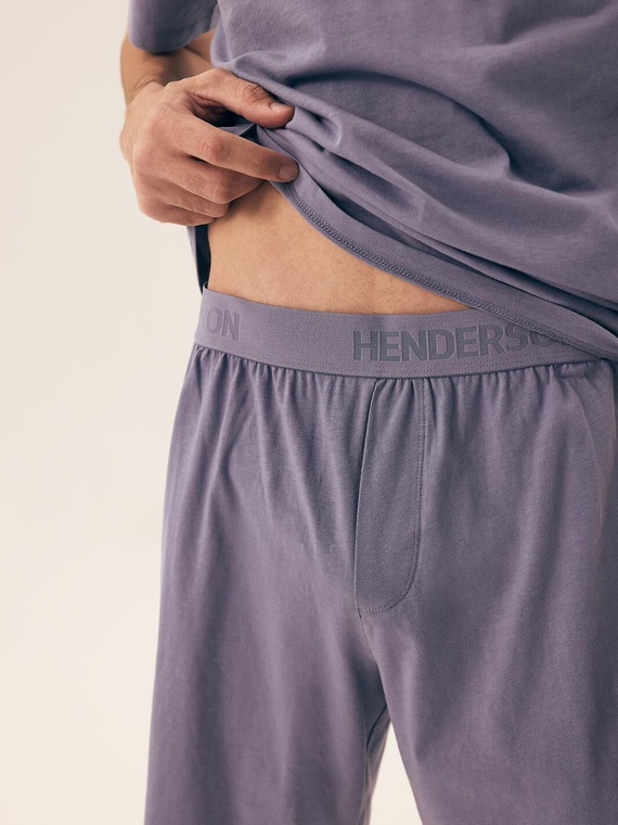 42626 Daft Henderson Premium Herrenpyjama – Stahlblau