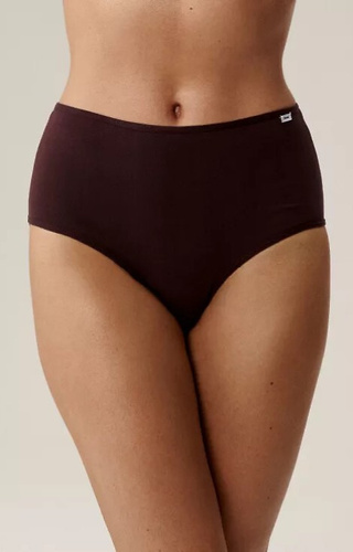 3CLP-011/Z25 Maxi Damenhöschen Atlantic Beige-Wein-Lila – Baumwolle, 3-tlg.