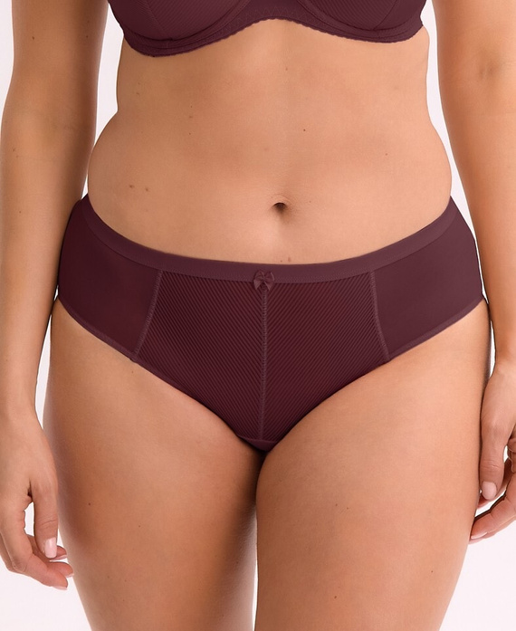 Damen-Slip GFP 1058 Sonia Gaia – Mesh & Ripp-Design, flacher Bund, bedeckender Schnitt, satinierte Schleife, bequem & elegant