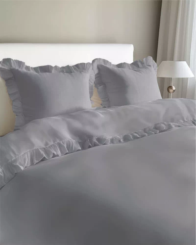 Pure 23 Einfarbige Baumwollbettwäsche Detexpol hellgrau