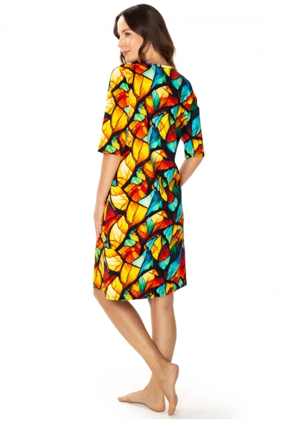 86678 Vitrage Möwen-Nachthemd, bunter Druck