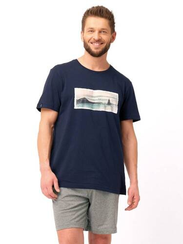 MNS 606 Herren-Pyjama Key, Graphit