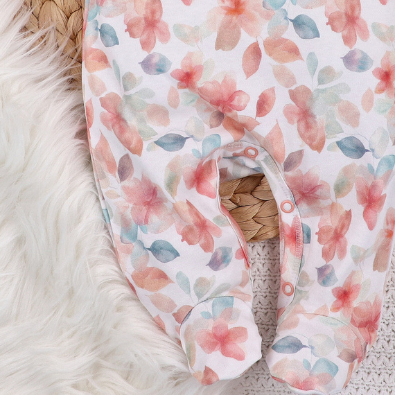 ABN-5420 Bunte Blumen-Schlafanzüge aus Bio-Baumwolle mit Nini-Print