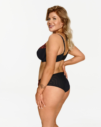 2612 Lupoline Soft-BH - schwarz mit Bügel und Herbststickerei