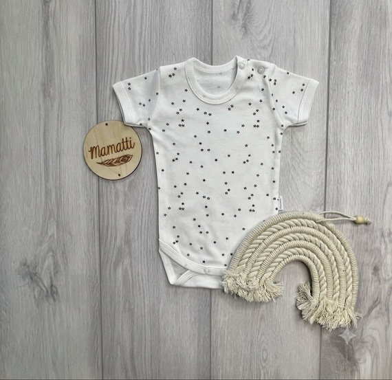 Mamatti BK16225 Babybody Kurzarm Sterne Baumwolle