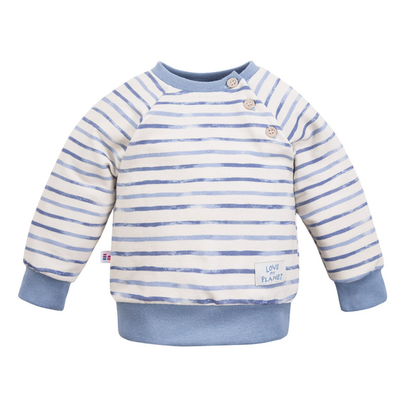 Elefanten-Eevi-Sweatshirt – ecrufarbene Streifen