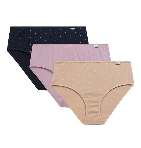 3LP-220 Klassisches Damenhöschen Atlantic - Beige-Lavendel-Marineblau