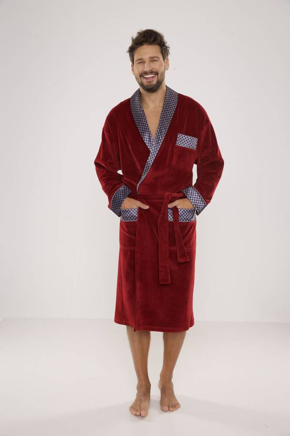 773 Bonjour forex Bademantel für Herren - kastanienbraun