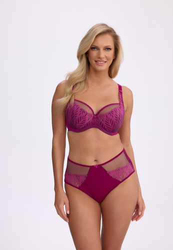 Damen-Slip Mariana GFP 1384 Gaia Chianti Hoch geschnitten Bestickt