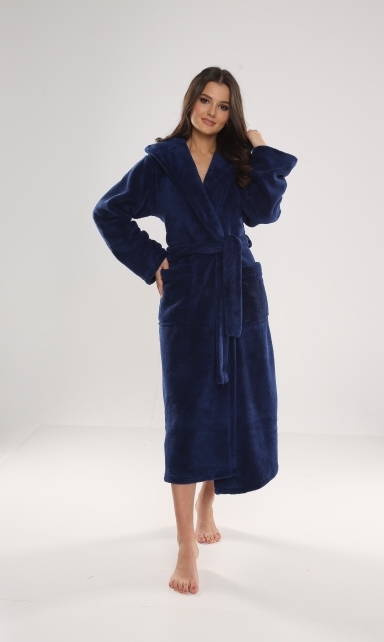 807 Luna II Langer Morgenmantel für Damen Forex - Marineblau