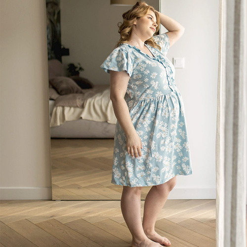 Linda Umstandsnachthemd zum Füttern von Eevi – blau