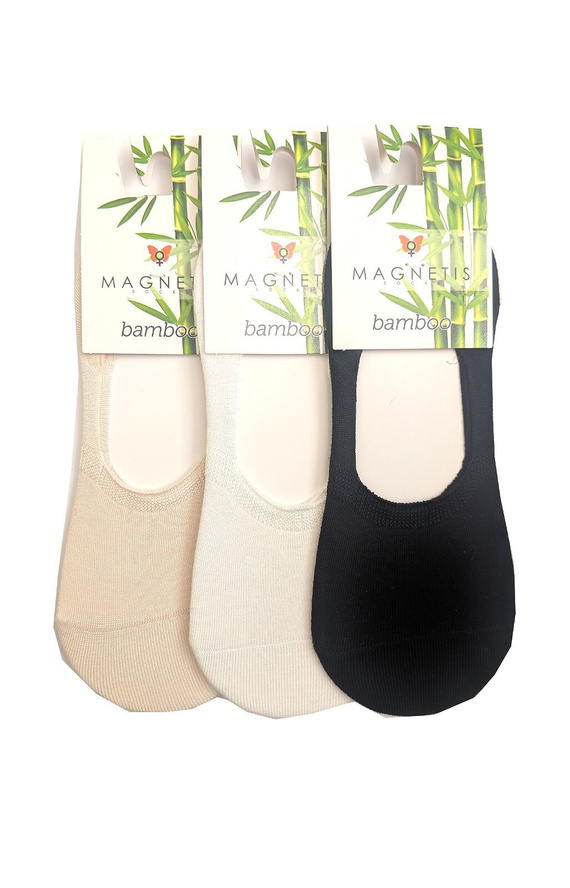 Unsichtbare Ballerina-Socken Bamboo Magnetis 251145 bequem beige