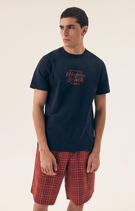 42622 Dash Henderson Premium Herrenpyjama – Marineblau