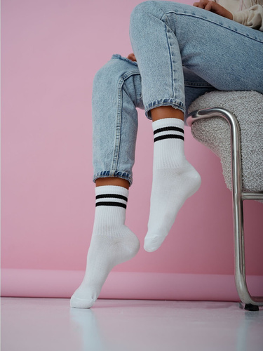 Damen Baumwollsocken Milena 0200 – gerippt bequem für Alltag black