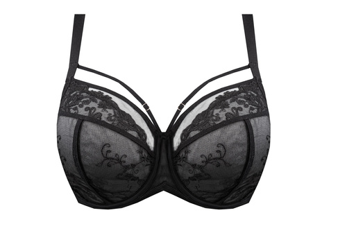 Amadi Soft-BH Unique schwarz – mit Zierträgern, elegant und bequem
