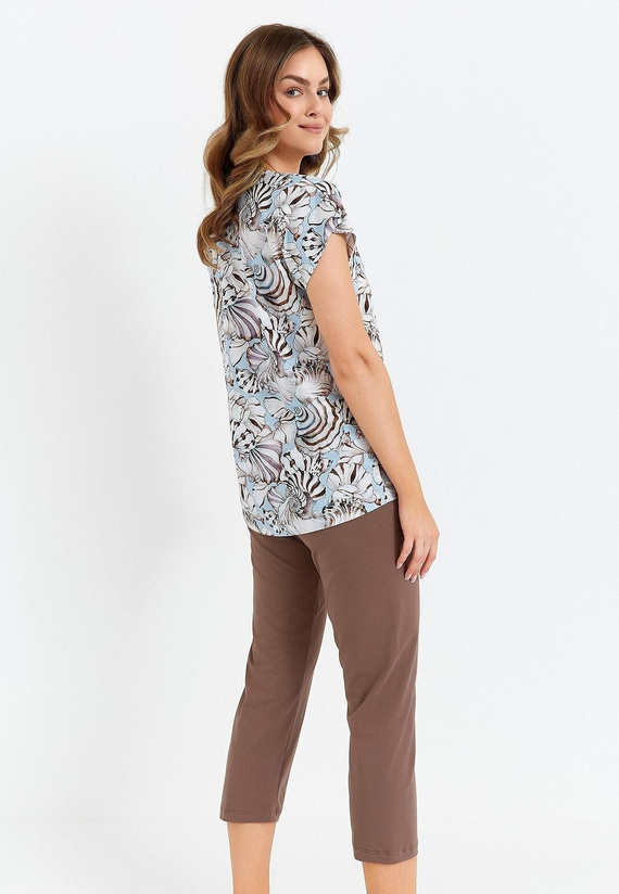 483 Cana Damenpyjama – Schokoladenblau