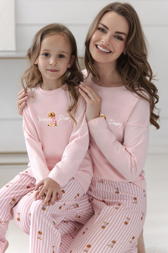 Mädchen-Pyjama Taro 3647 Nola Rosa 100% Baumwolle Langarm