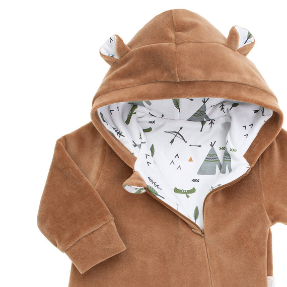 141294 Samtclown mit Futter Nicol - braun