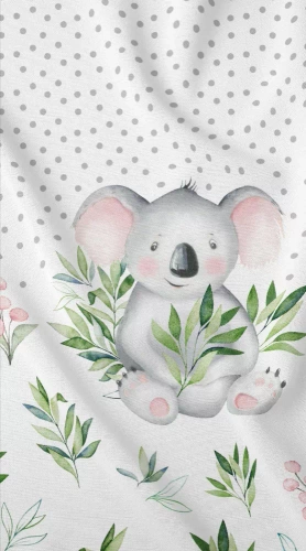 3269 A Land of Dreams Kinderbettwäsche aus Karo-Koala-Baumwolle