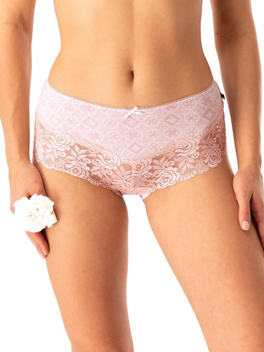 Damen-Baumwoll-Slip Key LPB 731 schwarz beige – 2er-Set in einer Box, klassischer Schnitt