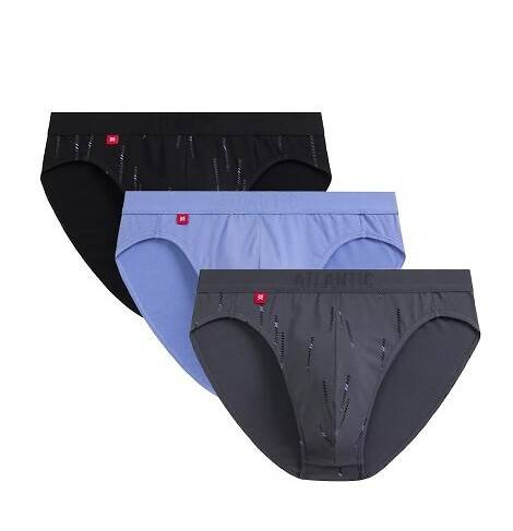 3MP-193 A'3 Atlantic Herren-Slip – Schwarz-Denim-Graphit