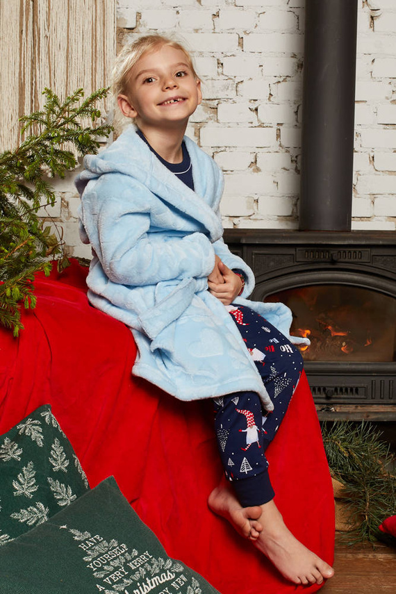 Misti Mädchen Bademantel Italian Fashion - blau