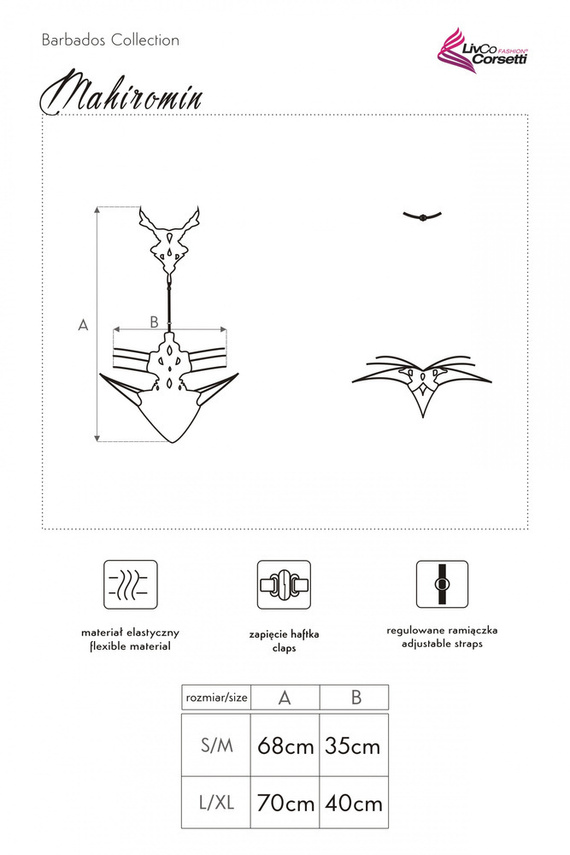 Mahiromin Red LC 90574 LivCo Corsetti Fashion Damen-Body schwarz