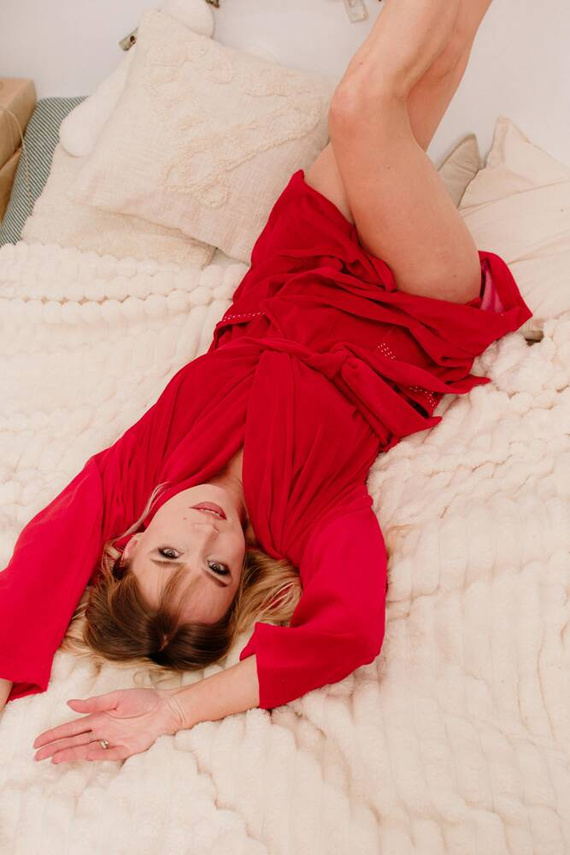 667 Vermell Forex Morgenmantel für Frauen - rot