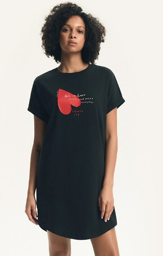 Damen-Nachthemd Elain 44496 Henderson – 100% Baumwolle, Herzen