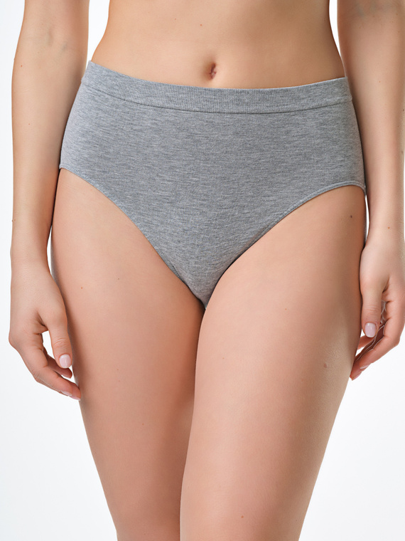 Spiman NATURE Melange Bambus-Slips mit hohem Bund, atmungsaktiv und komfortabel