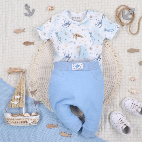 ABN-5447 Sea Of Joy Nini Body aus Bio-Baumwolle – Bio-Baumwolle, kurze Ärmel