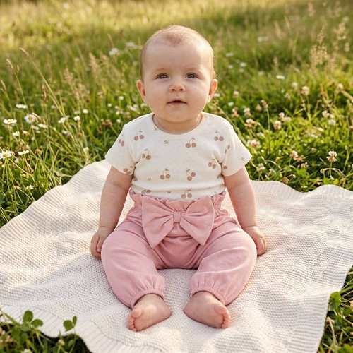 224006 Nicol Babybody für Mädchen 100% Baumwolle Ajour mit Kirschen