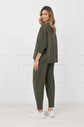 Sweatshirt Kaori Italian Fashion 3/4-Arm Baumwolle