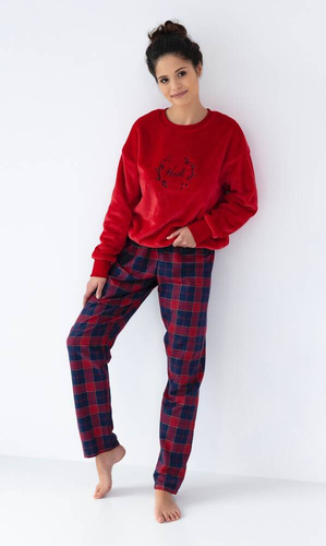 Cordelia Sensis Damenpyjama - Marineblau-Rot