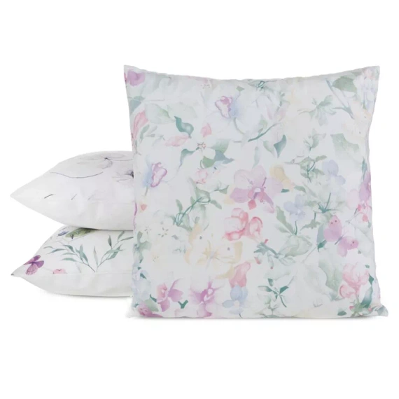 Kissenbezug 45x45 Mink 29 Eurofirany Samt Blumen dekorativ