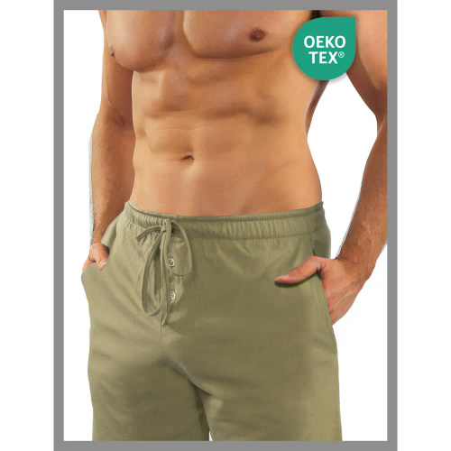 7538 Sesto Senso Herren-Langarmpyjama – Khaki