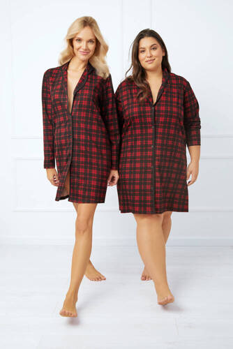 Nicola ungeknöpftes Nachthemd Italienische Mode - Druck