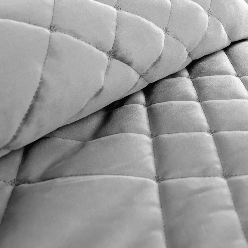 Ria 6 Dekorative Samt-Tagesdecke Eurocurtains silber