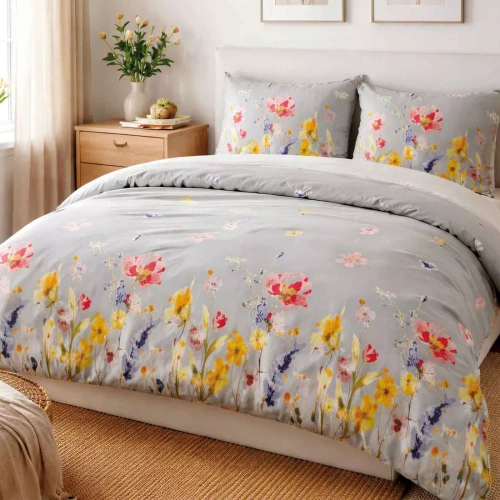 31513/1 Darymex Flanell-Bettwäsche, Beige, Löwenzahn – Set, 100 % Baumwolle, warm und weich