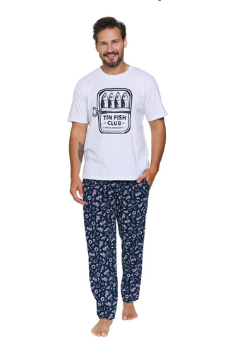 Herren-Pyjama Doctor Nap 7554 Sunny Coast aus Baumwolle mit langer Hose