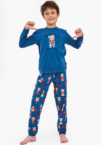 593/178 966/178 Cornette Boxer-Jungenpyjama | Baumwolle, bedruckt, gemusterte Hose, Bündchen