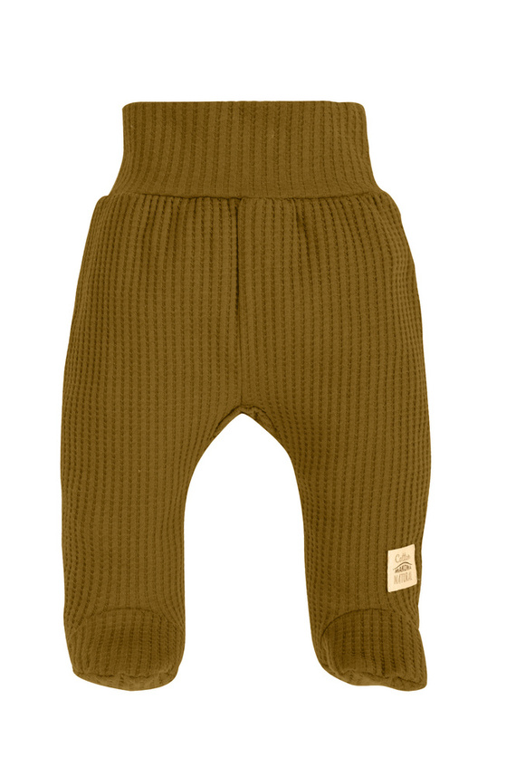 08249GB Makoma goldbrauner Baby-Schlafanzug „Natural Waffel“.