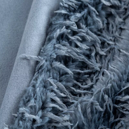 Adore Blanket, zottelige, pelzige Tagesdecke von Eurocurtains, Marineblau