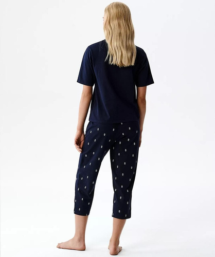 Damen Pyjama Atlantic NLP-511 100% Baumwolle bequem 3/4 Hose