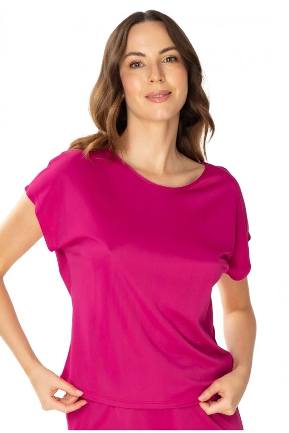 86683 Larisa Pyjamabluse Möwe Fuchsia