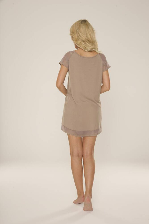 767 Carmel De Lafense Nachthemd - hell mokka