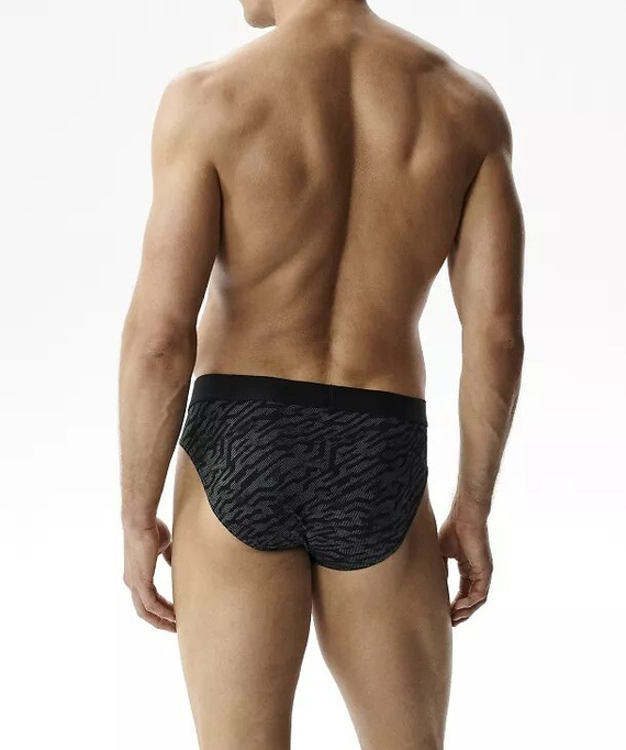 Herren-Slips Atlantic 3MP-221 A3 3er-Pack – aus Baumwolle, Graphit/Schwarz/Indigo