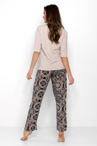 La Boheme Damenpyjama Momenti Per Me beige